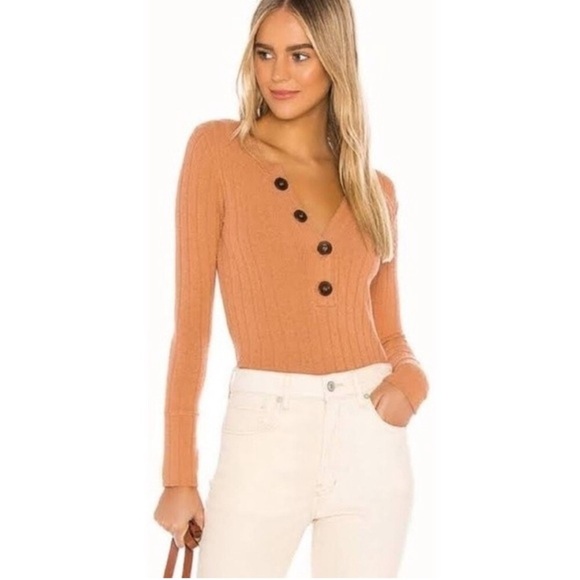 Free People Orange Long Sleeve Top - Picture 9 of 12